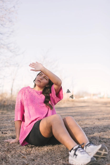 Studded Pink Top