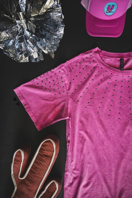 Studded Pink Top