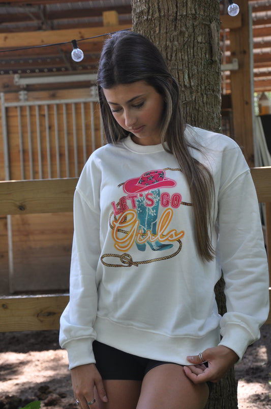 Neon "Let's go girls" Crew neck