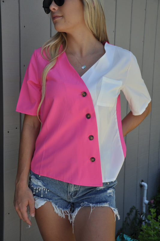 Color Block Blouse