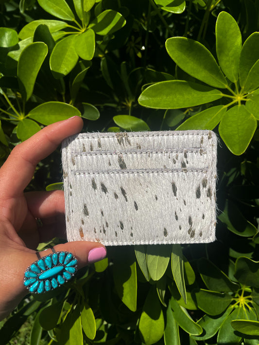 White speckled cardholder