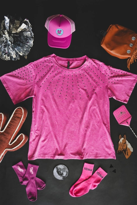 Studded Pink Top