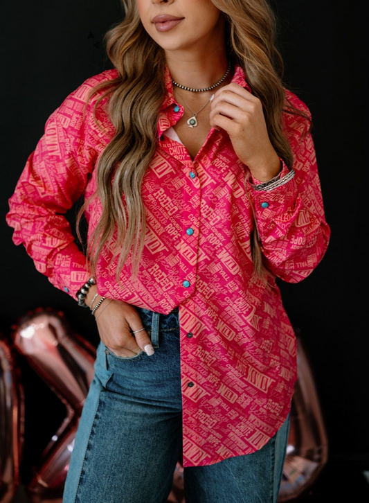 The Barbie Cowgirl Button Down